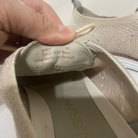 Cole Haan EUC zerogrand wingtip oxford metallic dress sneakers size 8 - Picture 2 of 9